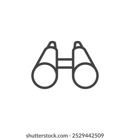 Binoculars icon Thin outline art symbol