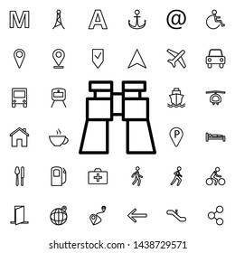 Binoculars icon. Universal set of navigation for website design and development, app development