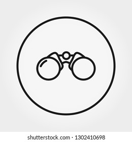 Binoculars Icon. Universal Icon For Web And Mobile Application. Vector Illustration On A White Background. Editable Thin Line.