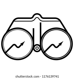 Binoculars icon vector