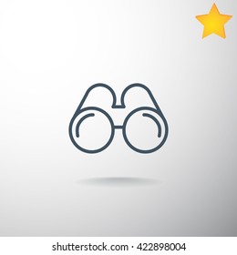 Binoculars icon vector