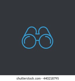 Binoculars icon vector