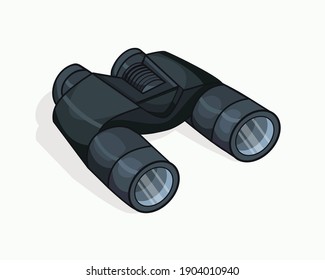 binoculars icon vector design. Equipment mount hiking and camping