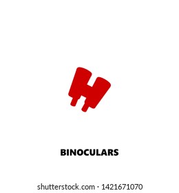 binoculars icon. binoculars vector design. sign design. red color
