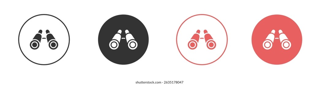 Binoculars icon vector design template simple and clean style