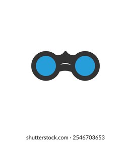 Binoculars Icon Vector. Fill or Glyph Color Icon