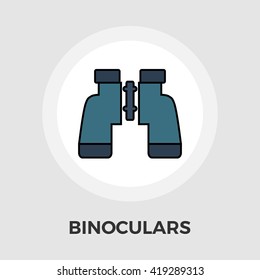 Binoculars Icon Vector. Flat icon isolated on the white background. Editable EPS file. Vector illustration.
