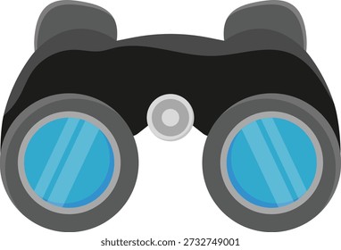 Icono de binoculares en formato Vector, ilustrando un diseño limpio y contemporáneo ideal para uso digital.