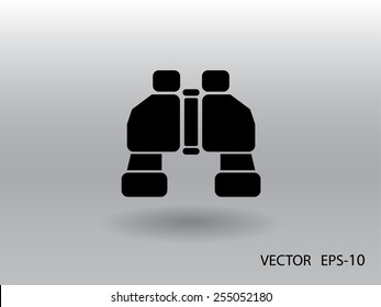 Icono de binoculares, ilustración vectorial