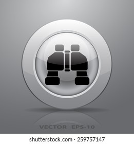 Icono de binoculares, ilustración vectorial