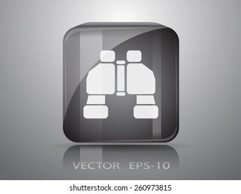 Binoculars icon, vector illustration