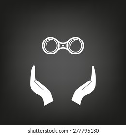 binoculars icon , vector illustration