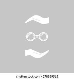 binoculars icon , vector illustration