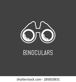 Binoculars icon. Vector illustration