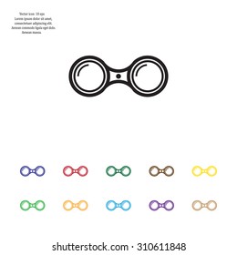binoculars icon , vector illustration