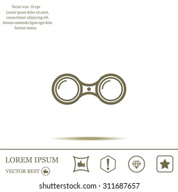 binoculars icon , vector illustration
