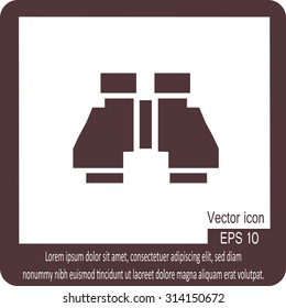 binoculars icon, vector illustration