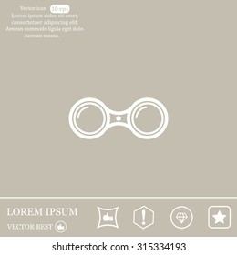 binoculars icon, vector illustration