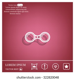 binoculars icon , vector illustration