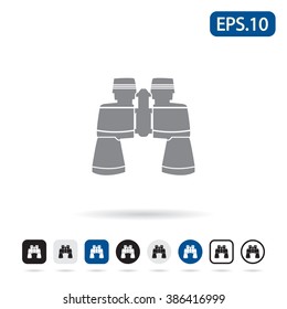 Binoculars icon. Vector illustration