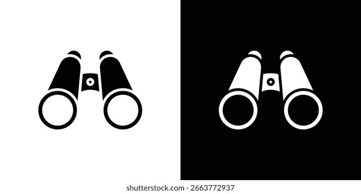 Ilustración vectorial de iconos de binoculares - Colección de iconos vectoriales de estilo negro de alta calidad
