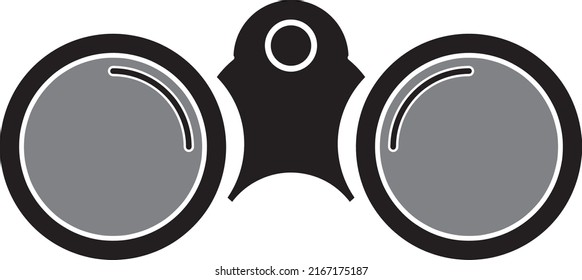 Ferngläser-Symbol , Vektorgrafik-Design auf weißem Hintergrund.eps
