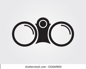 binoculars icon, vector illustration eps10