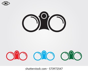 binoculars icon, vector illustration eps10