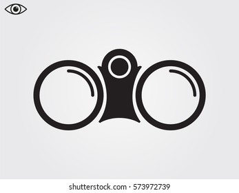 binoculars icon, vector illustration eps10