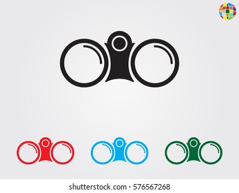 binoculars icon, vector illustration eps10