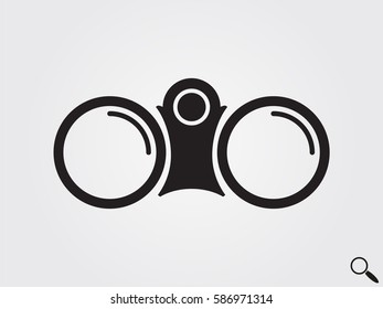 binoculars icon, vector illustration eps10