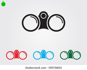 binoculars icon, vector illustration eps10
