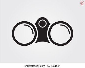 binoculars icon, vector illustration eps10