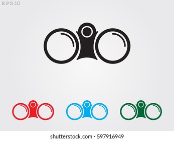 binoculars icon, vector illustration eps10
