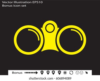 binoculars icon, vector illustration eps10