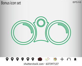 binoculars icon, vector illustration eps10