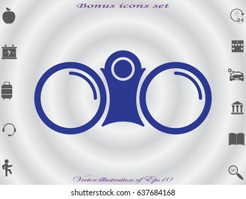 binoculars icon, vector illustration eps10