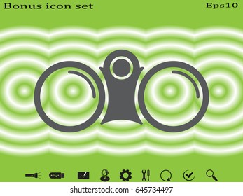 binoculars icon, vector illustration eps10