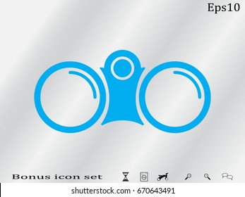 binoculars icon, vector illustration eps10