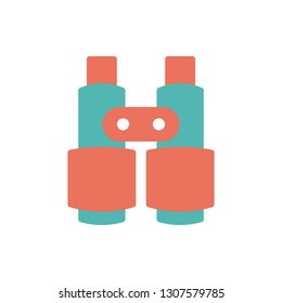 Binoculars Icon Vector Illustration in Flat Style for Any Purpose