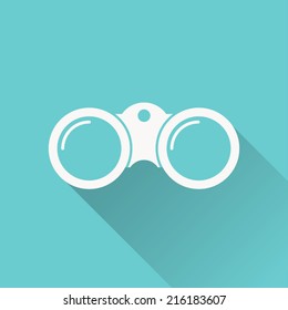 binoculars icon , vector illustration , flat design