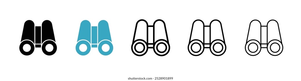 Fernglas-Symbol, Vektorgrafik-Set