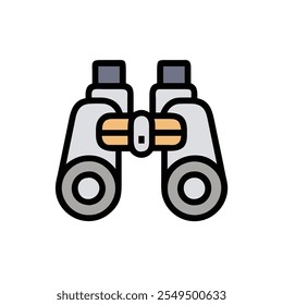 Estilo de Ilustración vectorial de iconos de binoculares