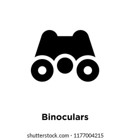 Binoculars icon vector isolated on white background, logo concept of Binoculars sign on transparent background, filled black symbol