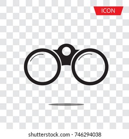 binoculars icon vector isolated on transparent background.