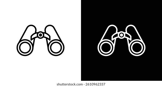 Binoculars icon Vector isolated outline drawing.
