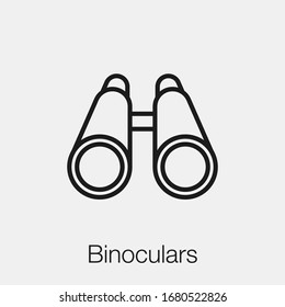 binoculars icon vector. Linear style sign for mobile concept and web design. binoculars symbol illustration. Pixel vector graphics - Vector.