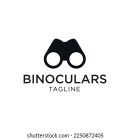 diseño del logotipo del vector de icono binoculares. inspiración del logotipo de calidad de plantilla binoculares