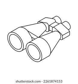 Binoculars icon vector. look see illustration sign. Glass symbol or logo.