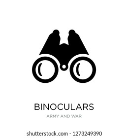 binoculars icon vector on white background, binoculars trendy filled icons from Army and war collection, binoculars simple element illustration